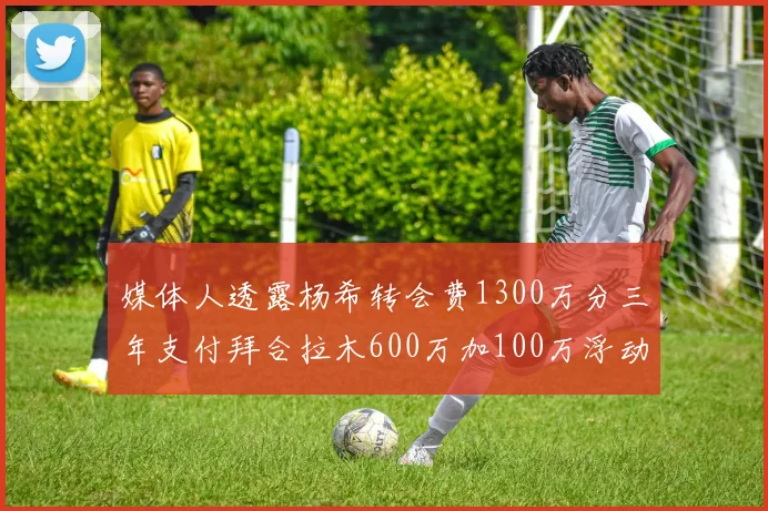 媒体人透露杨希转会费1300万分三年支付拜合拉木600万加100万浮动